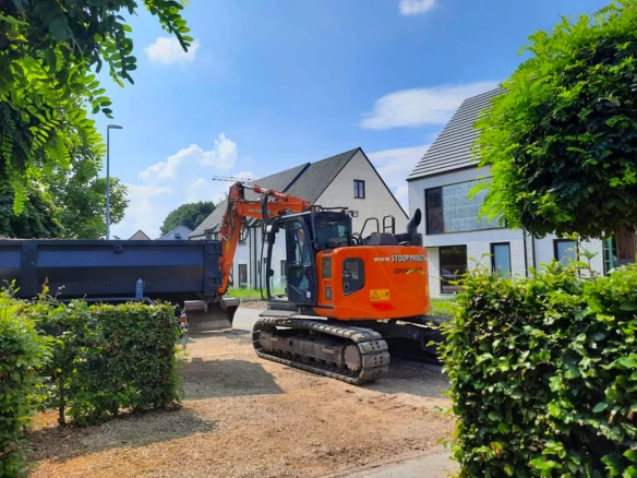 Egaliseren van terreinen Elversele, Oost-Vlaanderen