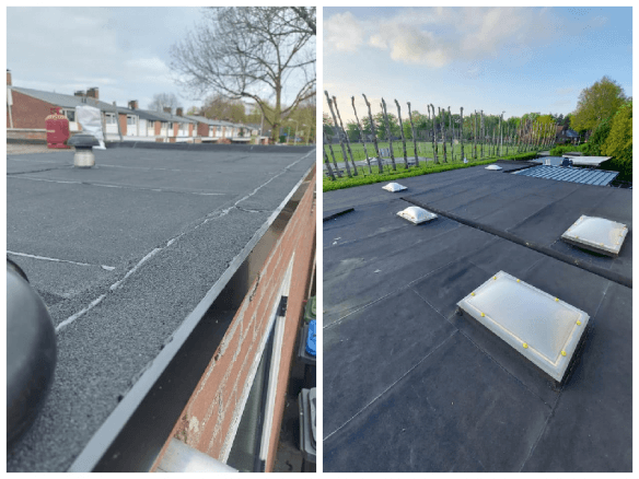 Plat dak vernieuwen met EPDM Kalmthout, Antwerpen