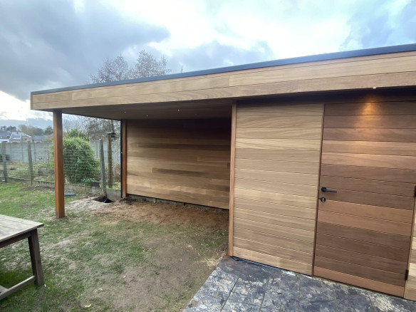 Houten tuinhuis op maat Zottegem, Oost-Vlaanderen
