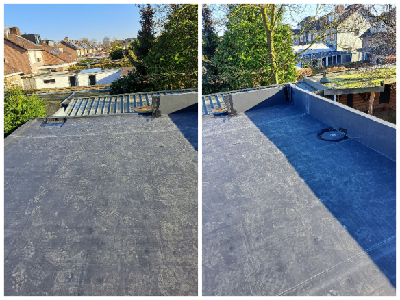 Plat dak met EPDM dakbedekking Meer, Antwerpen