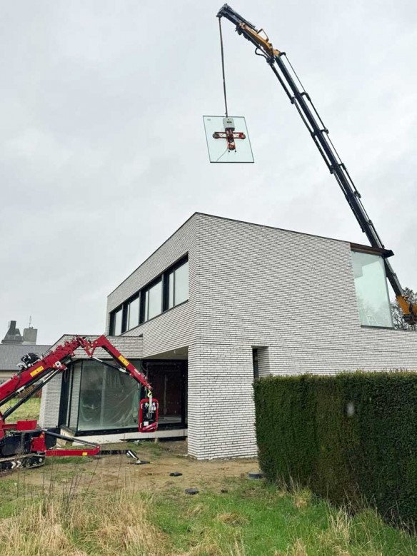 Hijsen van bouwmaterialen Lierde, Oost-Vlaanderen